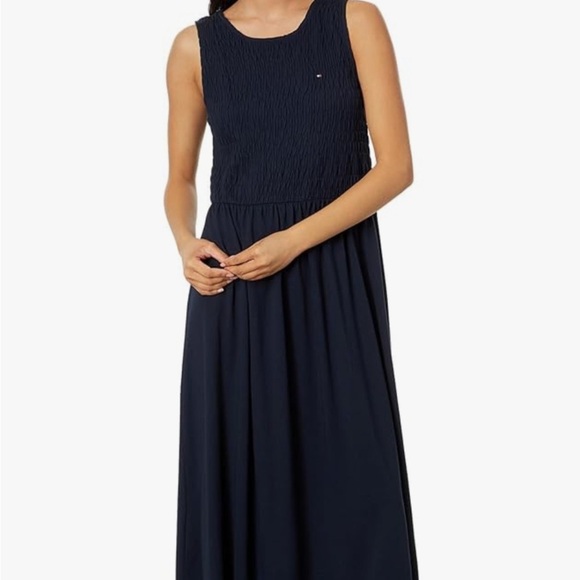 Tommy Hilfiger Blue Sleeveless Midi Sundress Small - Picture 1 of 9